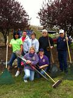 Seymour Lions Club members cleaning up on Earth Day!